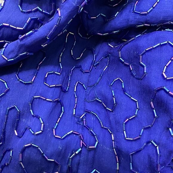 VINTAGE 80’s MOONLITE 100% Silk Beaded Blouse - Picture 8 of 8